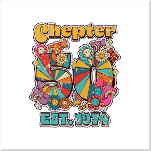 Groovy Chapter 50 EST 1974 50th Birthday Posters and Art